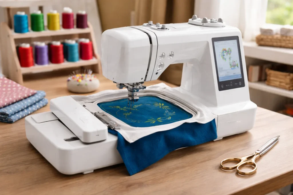 Máquina de bordar doméstica para uso personal en taller pequeño
